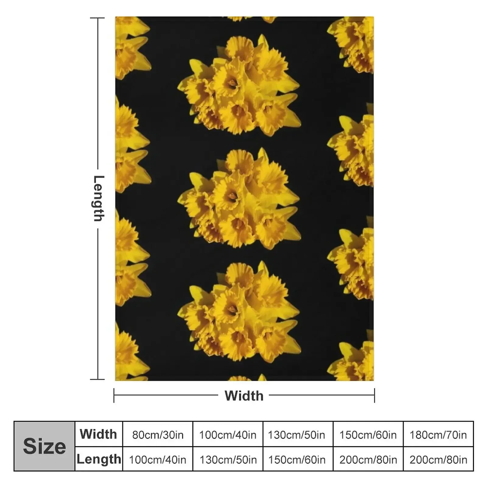 New Bunch of yellow Daffodils Throw Blanket Camping Retros funny gift Luxury St Blankets