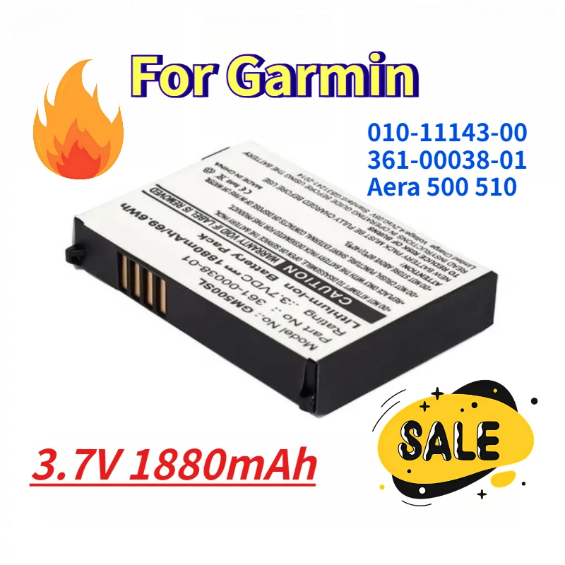 

3.7V 1880mAh for Garmin 010-11143-00 361-00038-01 Aera 500 510