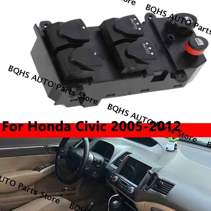 

Front Left Power Lifter Window Control Switch 2 AUTO 35750-SMG-G02 22Pins For Honda Civic 2005 2006 2007 2008 2009-2012