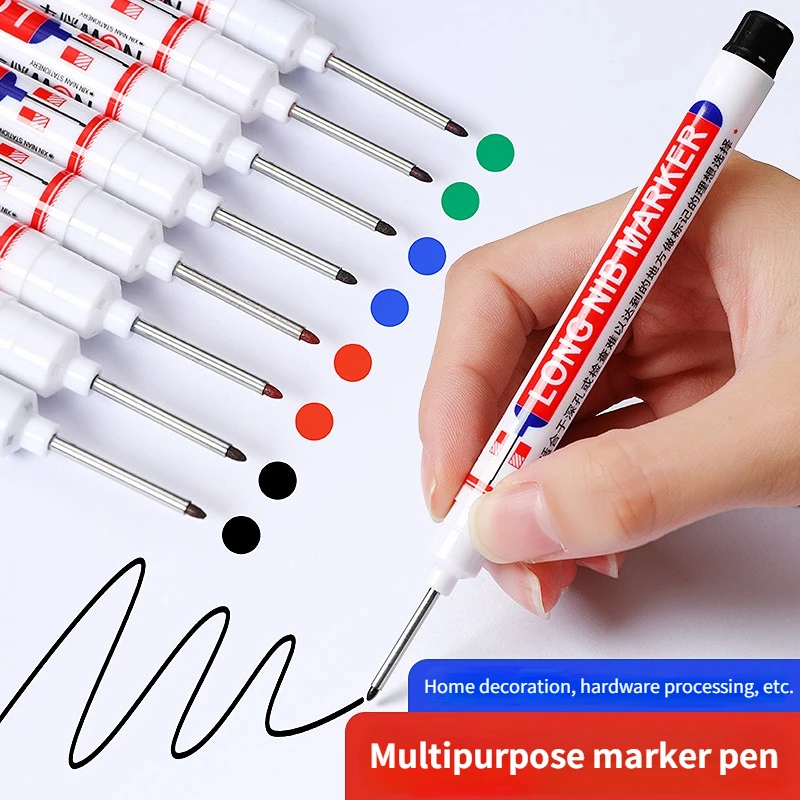 

20mm Writing Carpenter Construction Deep Hole Home Decoration Water Resistant Quick Drying Marker Pen Multifunction Long Nib