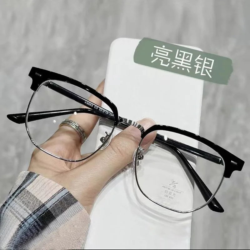 

Дизайнерские очки без оправы по рецепту, блокирующие синий свет, компьютерные очки, высококачественная модная оправа для очков для женщин и мужчин