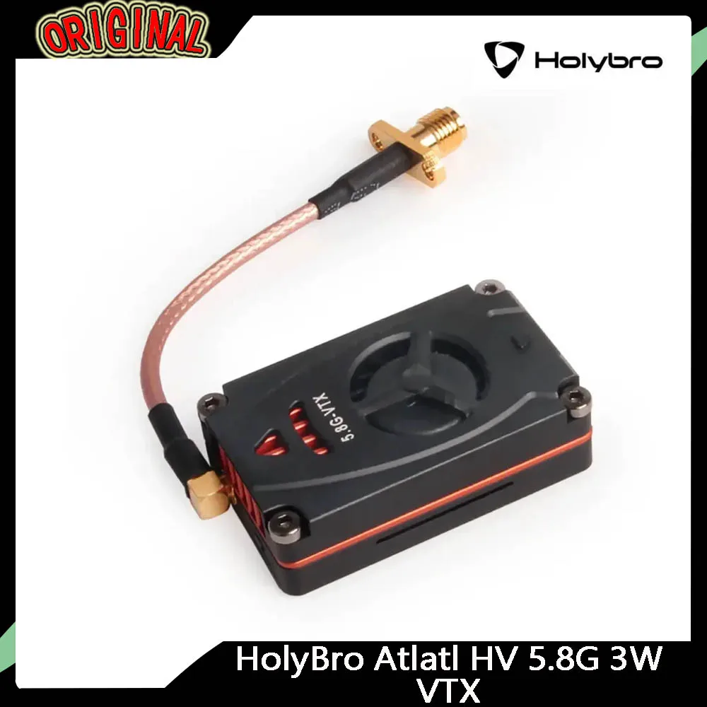 

HolyBro Atlatl HV 5.8G 3W VTX - 5 Bands, 37 Channels, Switchable PIT - Ideal for FPV Long Range
