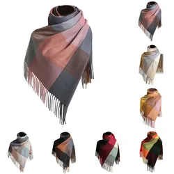 Winter Women's Scarf Luxury Brand British Classic Print Lattice Soft Female Cashmere Scarves Shawl Pashmina Checkered Shawls