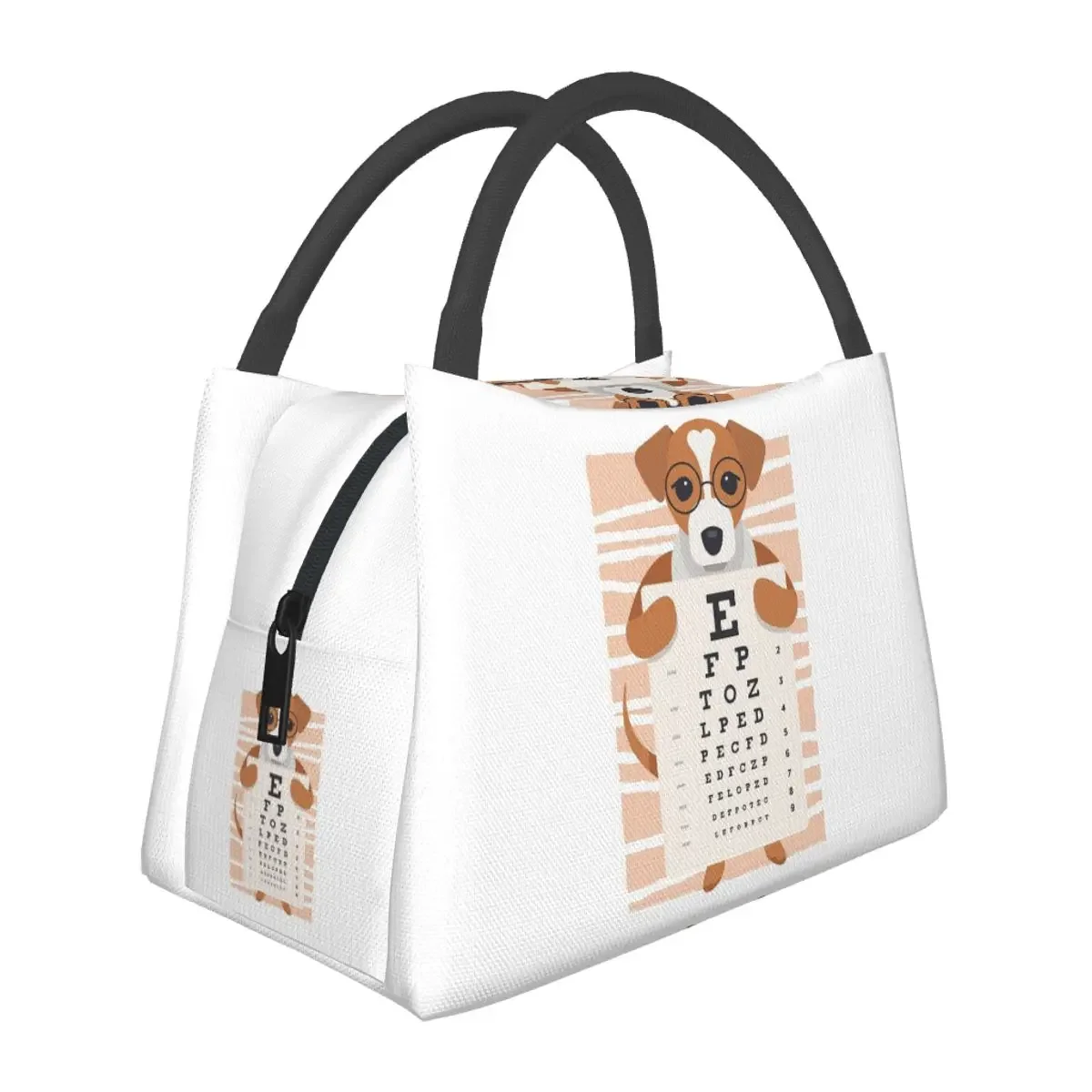 

Dog Eye Chart Dog Lunch Bags Insulated Bento Box Waterproof Lunch Tote Picnic Bags Cooler Thermal Bag for Woman Student Travel