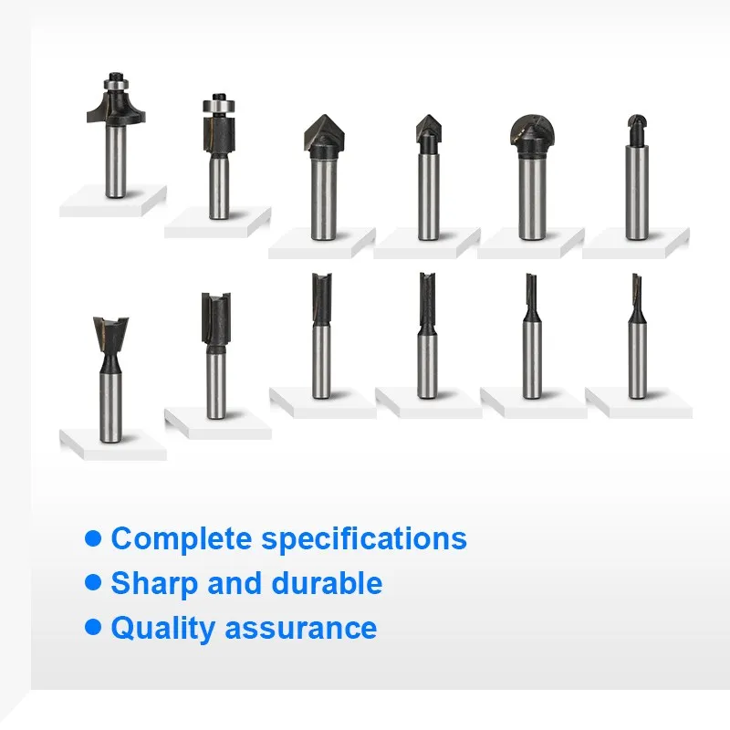 CMCP Wood Router Bit 8mm Shank  Straight End Mill Cleaning Flush Trim Router Bits Tungsten Carbide Milling Cutters For Wood