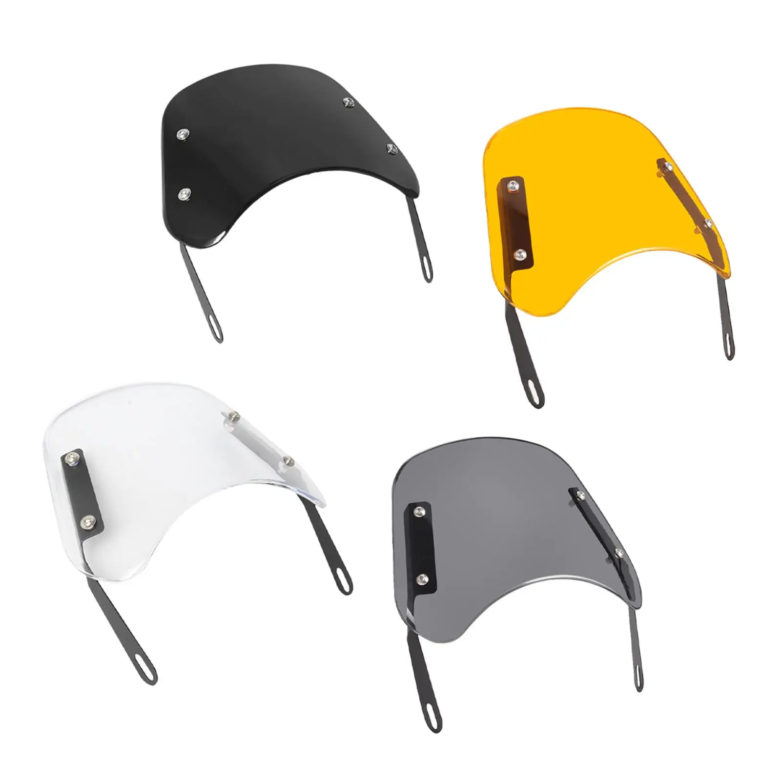 Motorcycle Windshield Easy Installation Lightweight Front Flyscreen Wind Deflector for E Scooters Mopeds 5