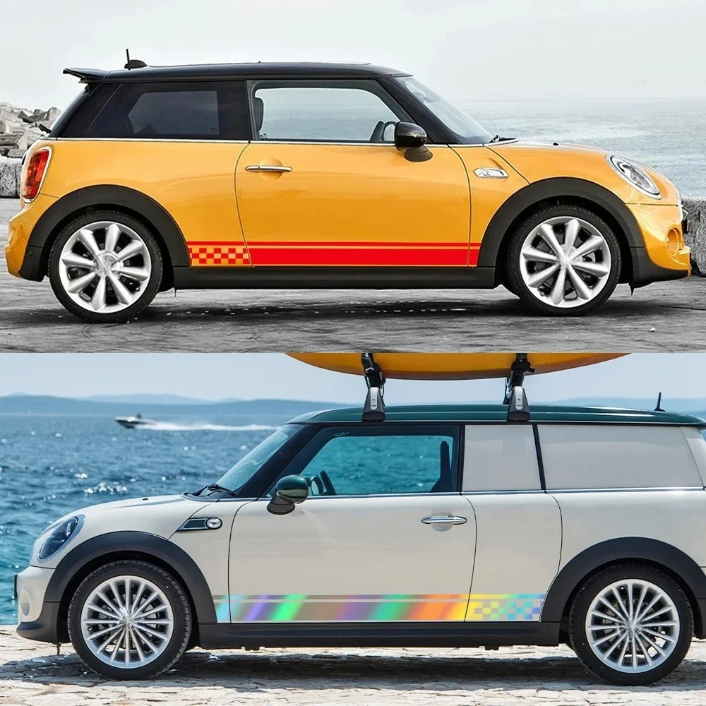 For Mini Cooper JCW F60 R50 R56 f56 R55 R53 Car Door Side Stickers Kit Waterproof Vinyl Film Decoration Car Exterior Accessories