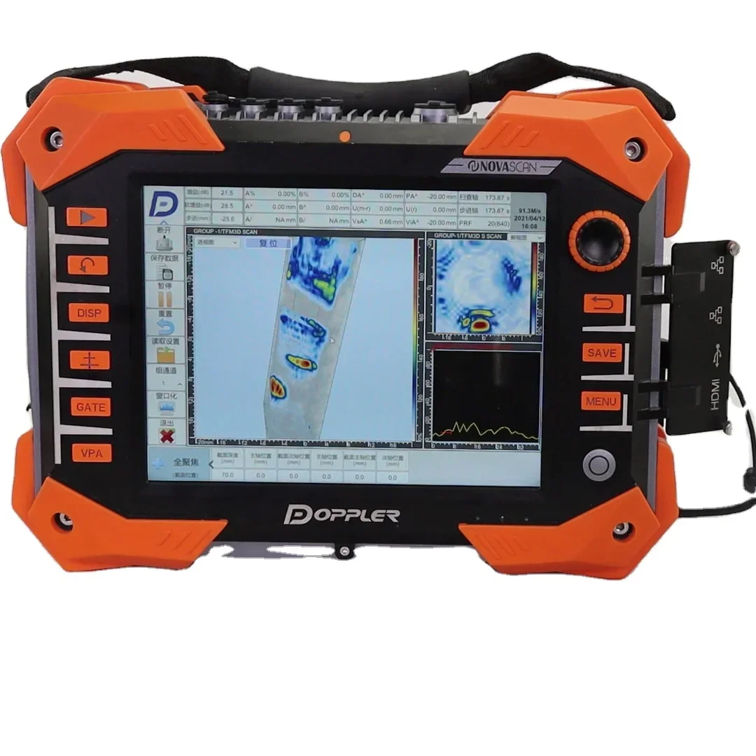 Novascan 32/128PR portable PAUT phased array flaw detector for ultrasonics metal weld testing equipment with TFM/FMC