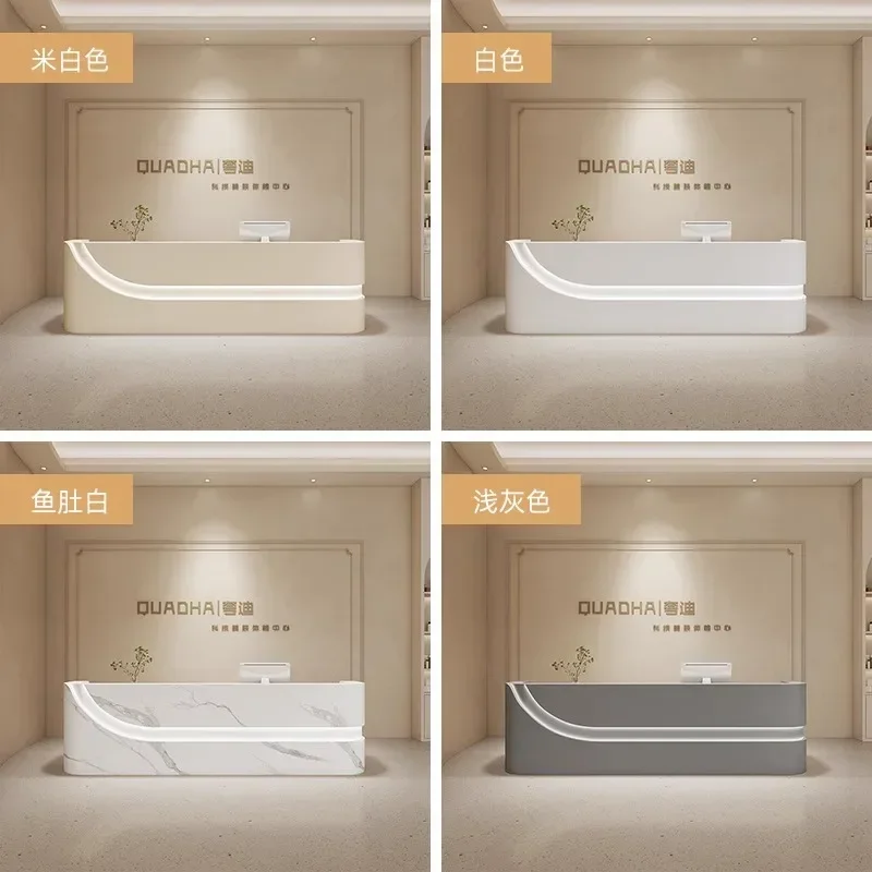 

Красота Касса Стойка регистрации Парикмахерская Бар Кремовая стойка регистрации Ветерная стойка Recepcion Mostrador Мебельная стойка