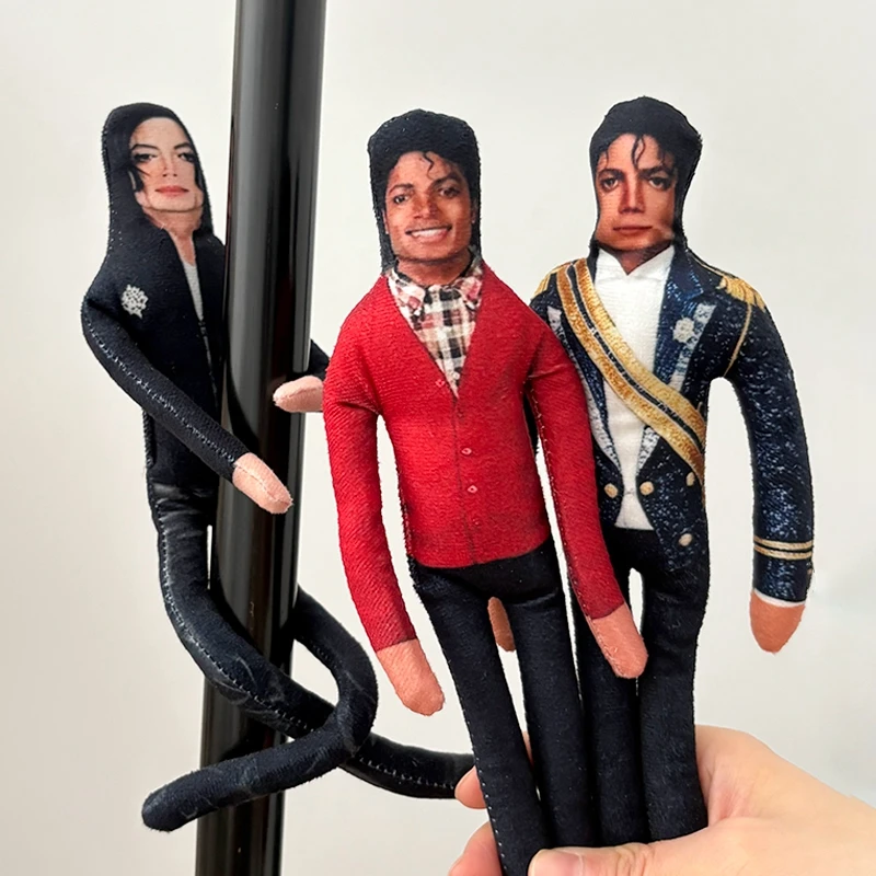 MJ Michael Jackson Cosplay Prop Doll Plush Figure Abstract Joint Mobility Soft Stuffed Doll Desk Ornaments Fans Collection Gift