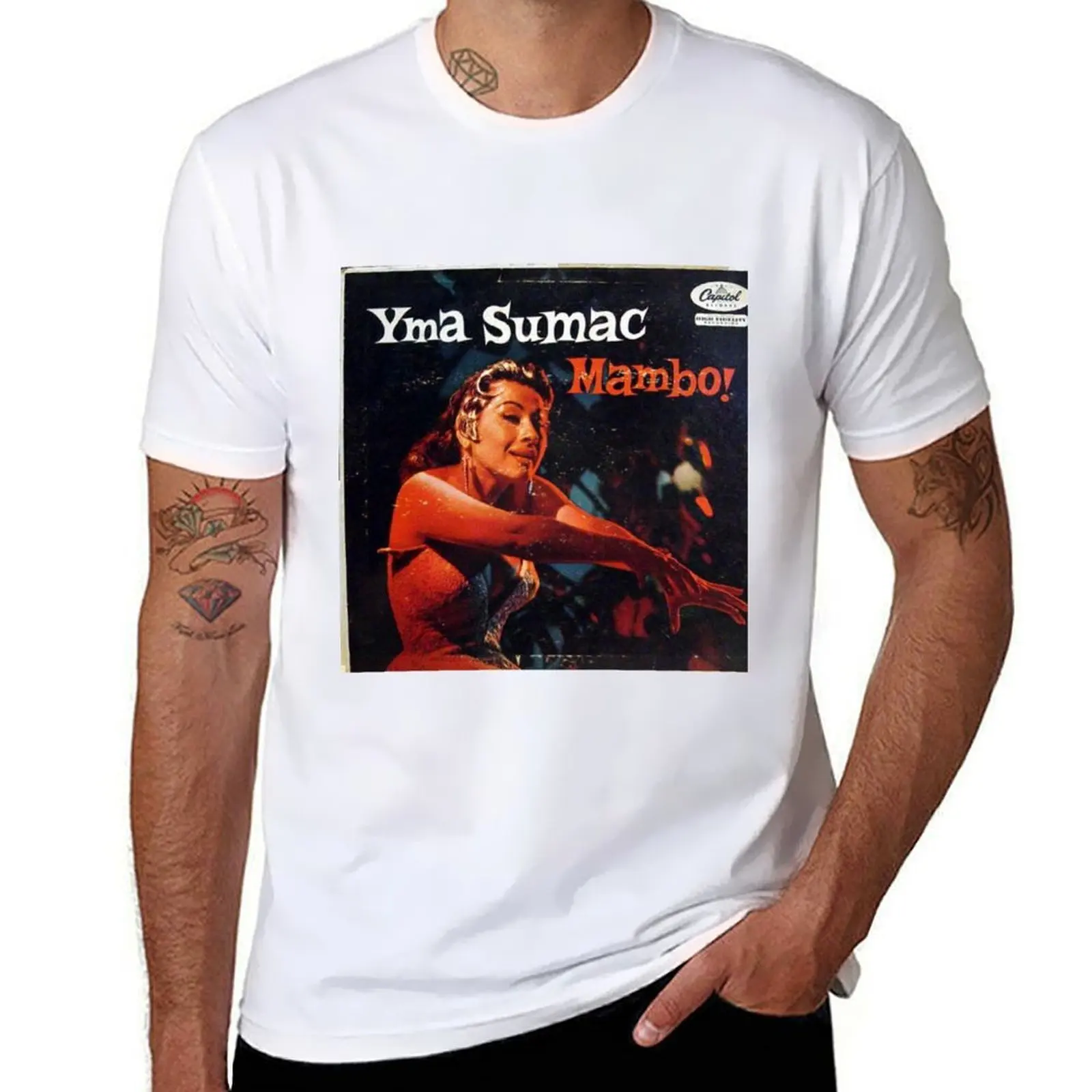Yma Sumac ، Mambo ، Exotic ، Exotica ، Latin ، 50's ، صالة تي شيرت قطن تي شيرت رجل تي شيرت للرجل قطن تي شيرتات عجيبة
