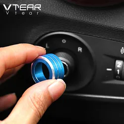 Vtear for MG ZS Car Rearview Mirror Button Frame Cover Stainless Steel Switch Strip Trim Decoration Accessories Interior parts