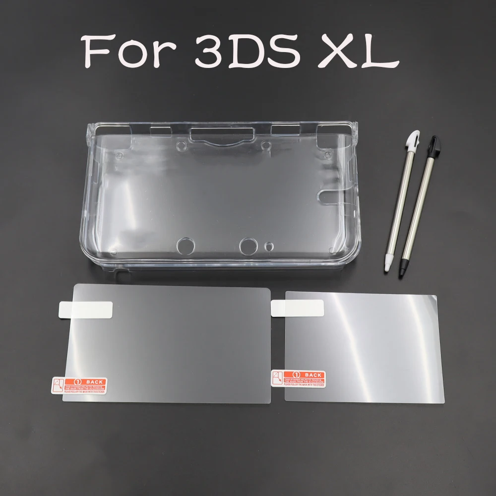 1Set Clear Crystal Protective Case +Dustproof Film +Stylus Pen For NDSL NDSi XL 2DS 3DS XL New 2DS 3DS XL LL Game Console Shell view 4