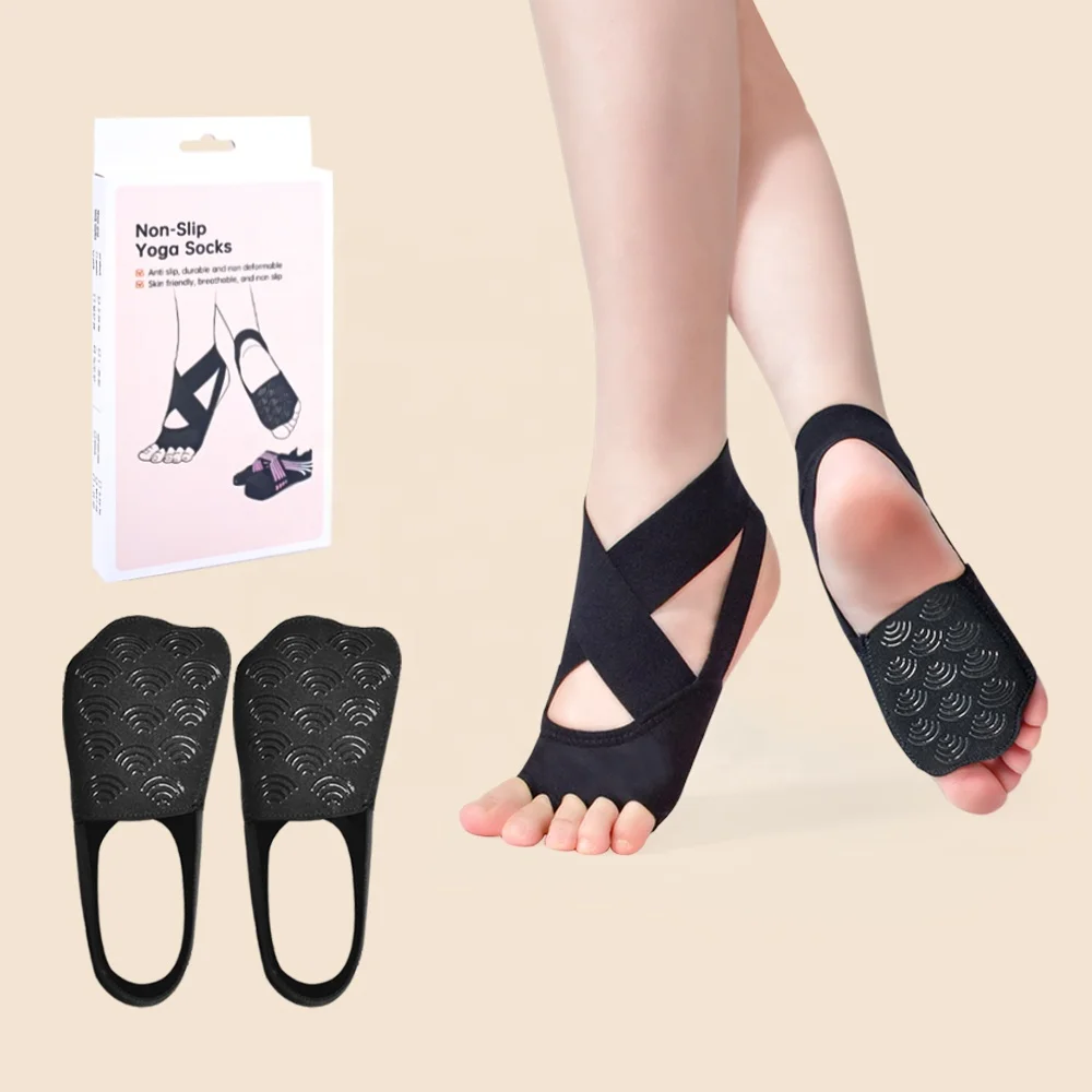Custom Non-Slip Yoga Socks for Women Pilates Dance Gym Training Shoes for Home Exercise