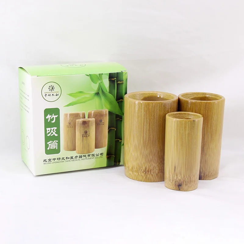 Fire Cupping Set Plantar Bamboo Cupping Jar Acupuncture Massage Traditional Chinese Medicine Carbonized Bamboo Pot Cans Back Arm