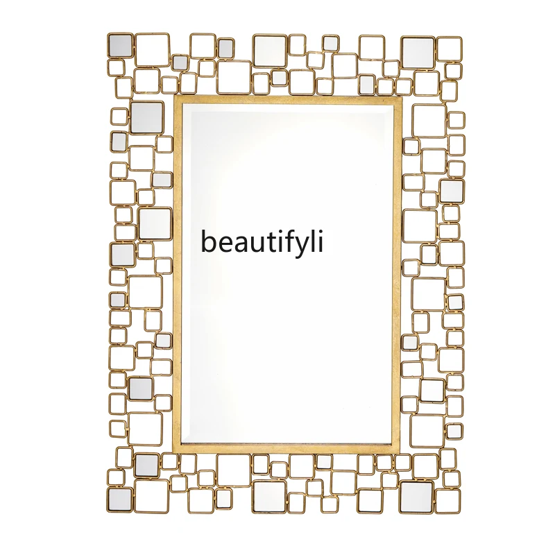 

Northern European American Style Decorative Mirror Living Room Entrance Sofa Background Wall Hanging Restaurant Hanging Mirror