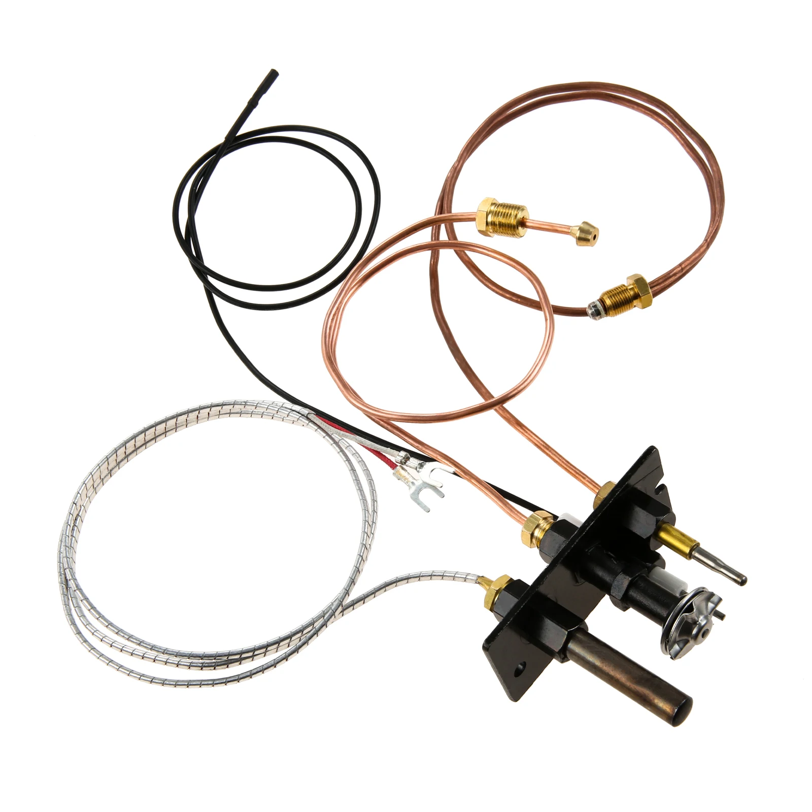 Propane and Natural Gas Pilot Assembly with 750mV Thermopile for Fireplaces and Stoves Fryer Gas Fireplace Thermocouple