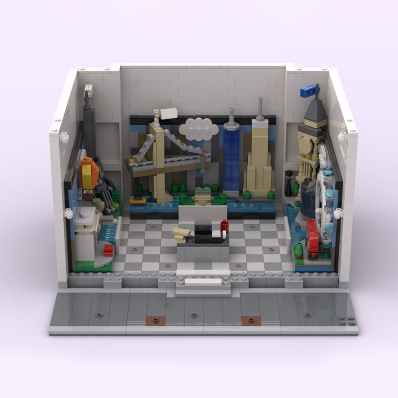 1572PCS Museum der Architekturwunder MOC Maßgeschneiderte Bausteine, perfekte Details, handgefertigte Montage, Sammlerqualität!