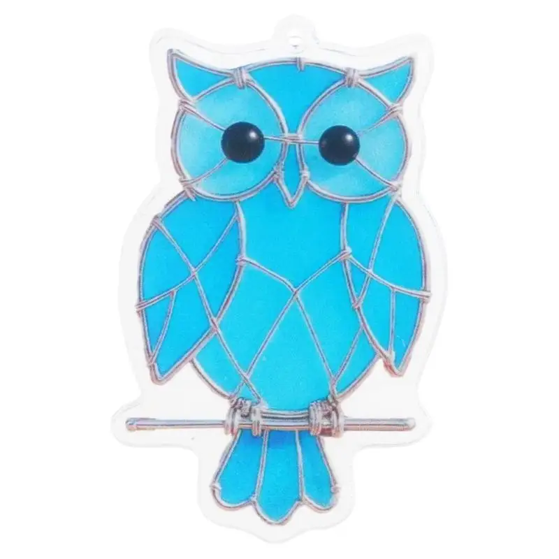 E8BD Elegant Acrylic Sea Glass Bird Pendant For Decorators Peaceful Interior Setting