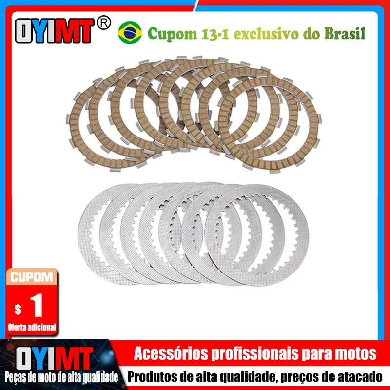 Acessórios para motocicletas, placas de fricção de embreagem e placas de aço, kit de disco para suzuki dr800 dr 800 1990-1997