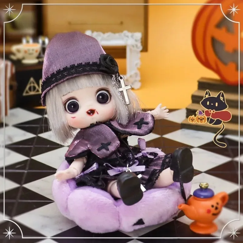 14 centimetri OB11 bambola carina giocattoli fai da te corpo mobile congiunto Kawaii occhi 3D ragazze bambola BJD Halloween Dress Up regali di compleanno