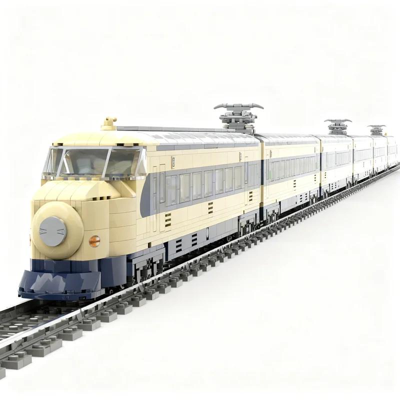 7337pcs MOC Train Bullet Shinkansen Series 0 Model Christmas Gift Creative DIY Assembly Kit And Display Decor