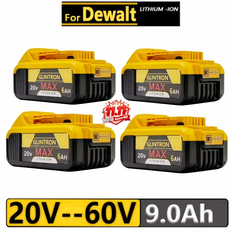 For DeWalt 20V 8/12/18AH MAX Li-ion Battery for DeWalt DCB547-XJ DCB200/DCB201 for Flexvolt Tool Bat