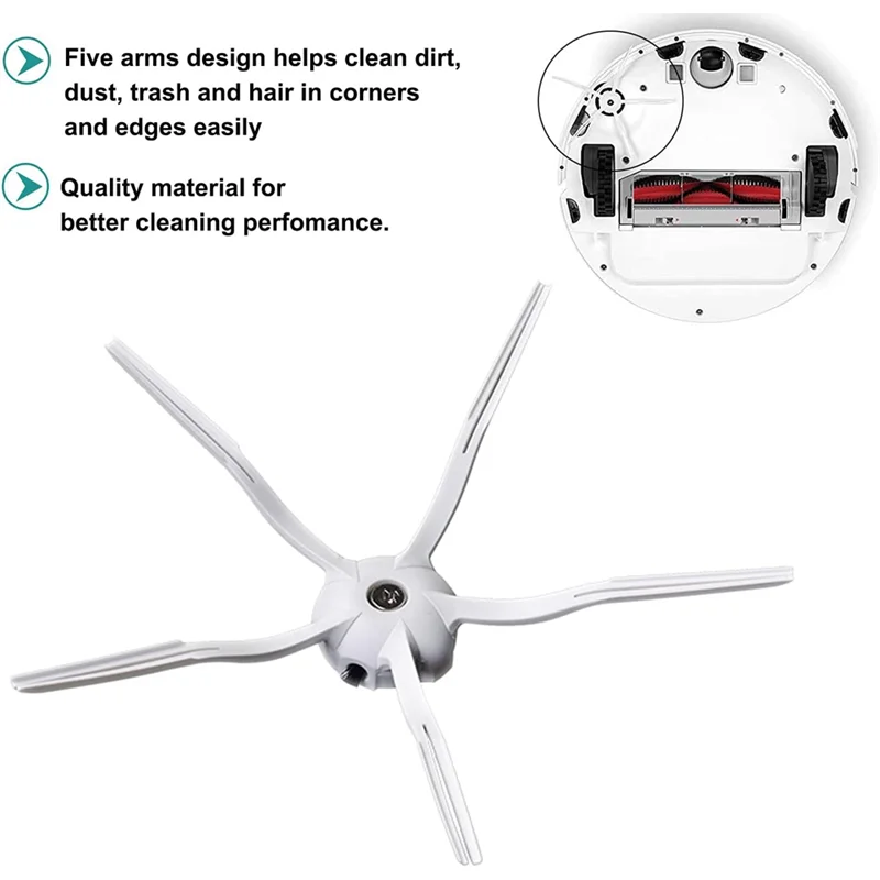 

ABRW-For Xiaomi Roborock S6 S60 S65 S5 Max T6 Vacuum Cleaner Spare Parts Main Side Brush HEPA Filter Mop Cloth Accessories