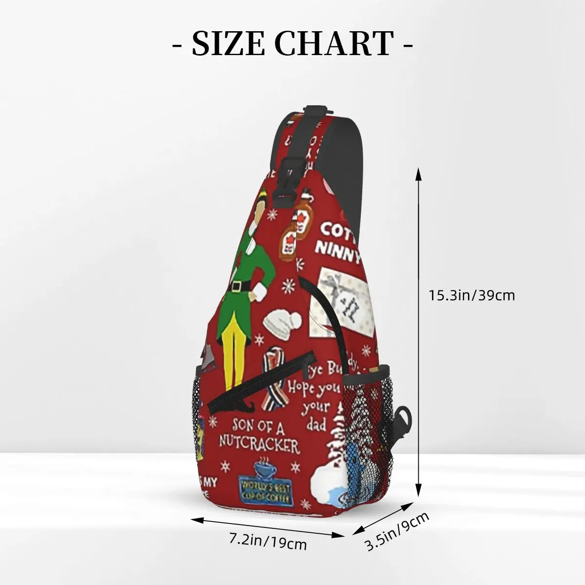 Christmas Nutcracker Sling Backpack Sling Bag Hiking Travel Chest Bag Daypack Men Fashion Crossbody Backpack Shoulder Bag Pouch