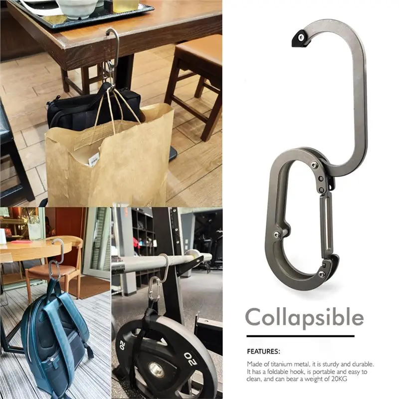 【Price Drop !!】Multifunctional D-Type Hook Carabiner Camping Fishing Hook Outdoor Backpack Tools Climbing Buckle Keychain Lock