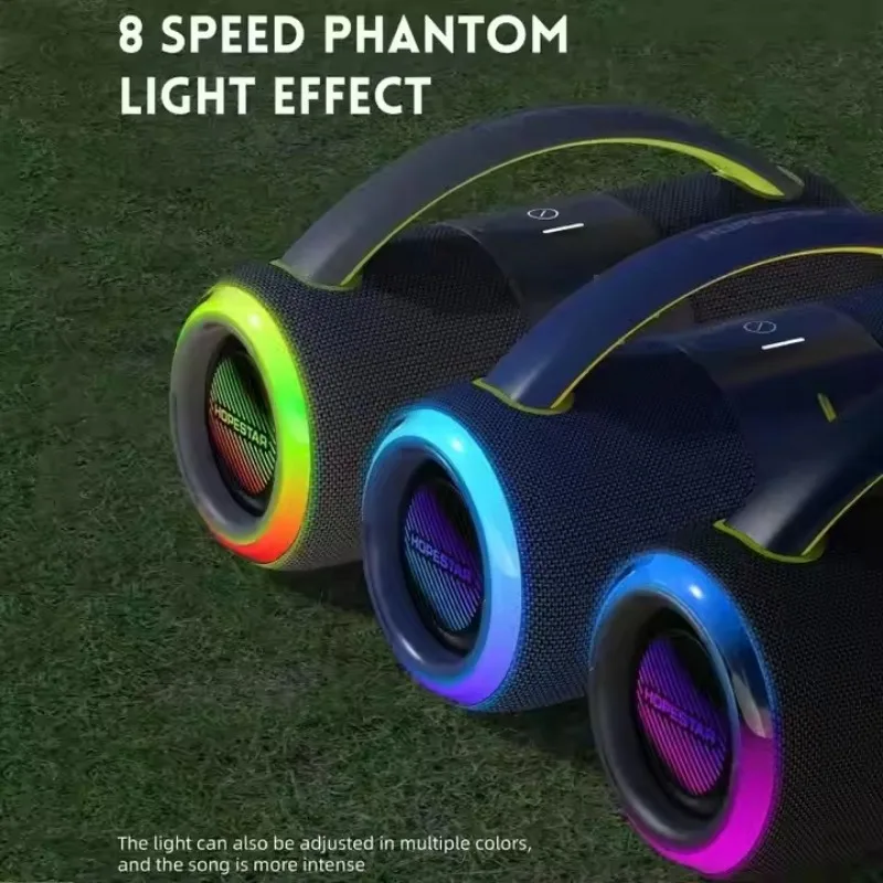 HOPESTAR H68 50W Boombox Wireless 3D Stereo Bass Bluetooth Speakers Portable Ipx6 Waterproof Column Subwoofer For Outdoor Party