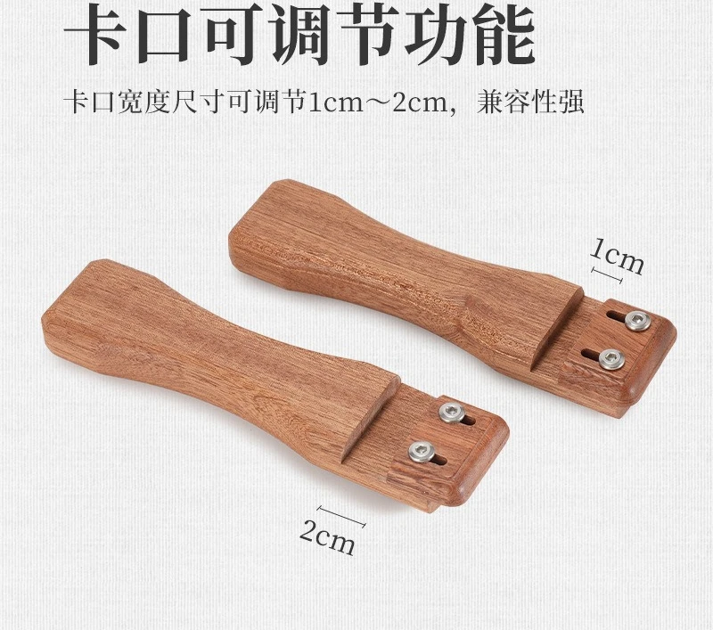 Outdoor baking pan handle  wood handle bayonet adjustable tray lifter starter
