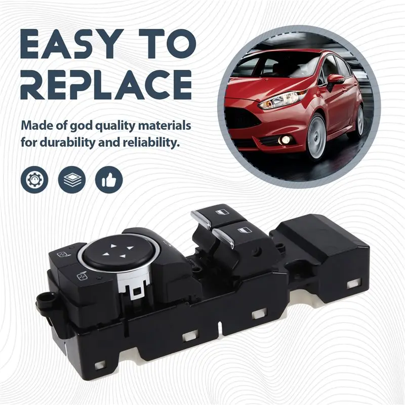 Electric Power Window Switch Lifter Control Regulator Button H1BT-14540-BC For Ford Fiesta 2017 Front Master Driver Side