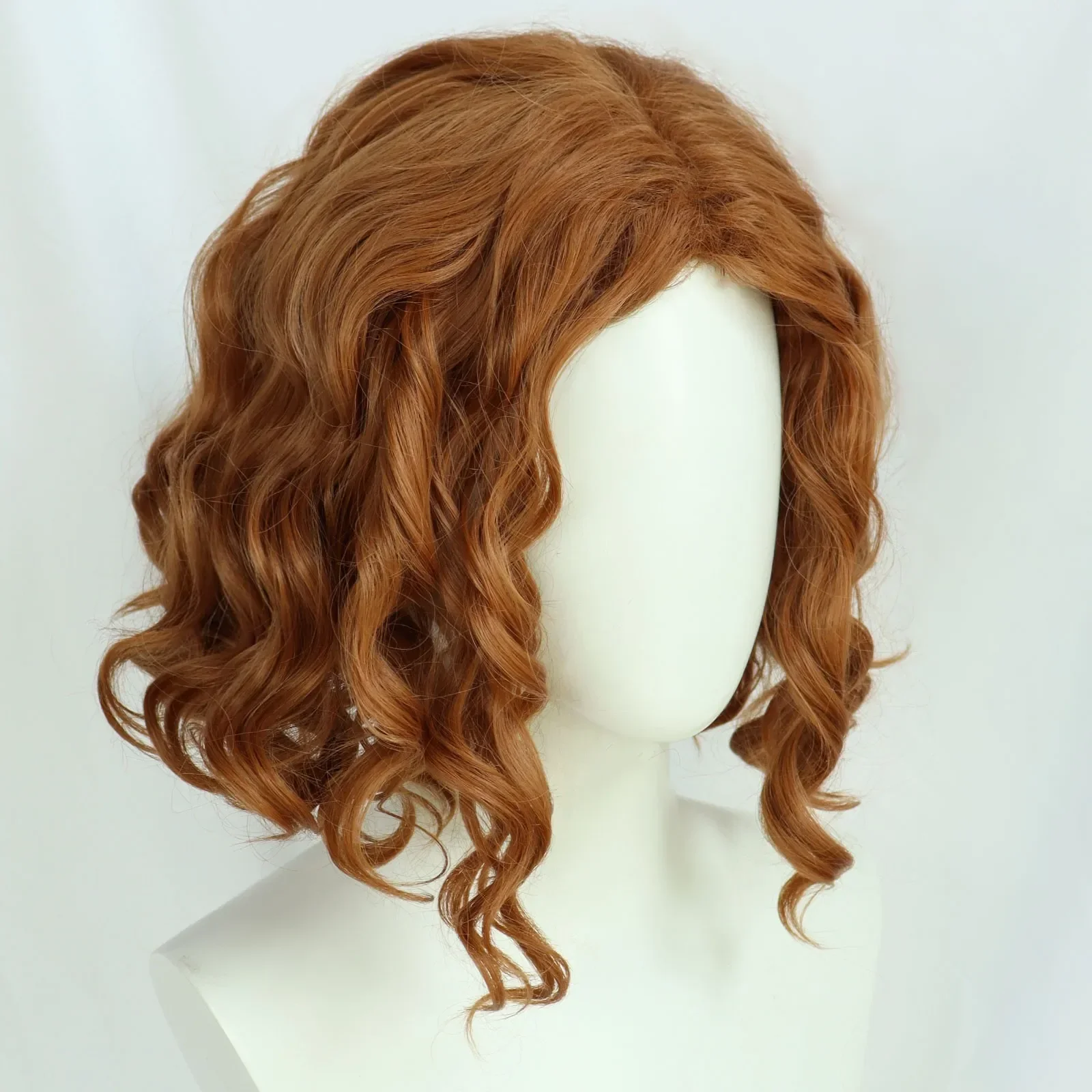 Dungeons & Dragons Honor Among Thieves Synthetic Middle Part Short Curly Shoulder Length Bob Wigs Brown Jerry Doric Cosplay Wig