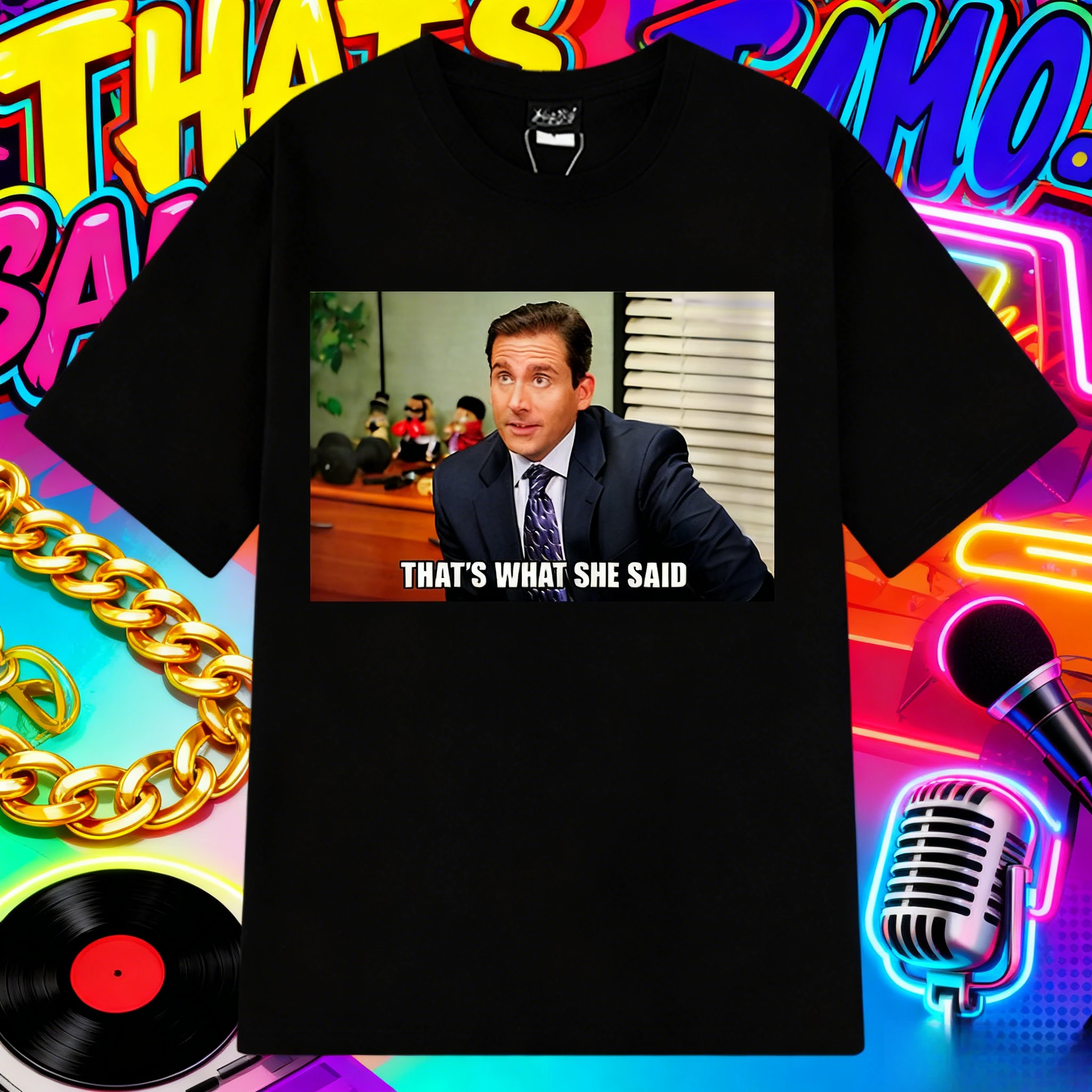 

Michael Scott, That's The T-shirt She Mentioned for The TV Series _The Office_ Dwight Schrute Jim Halpert Pure Cotton T-shirt