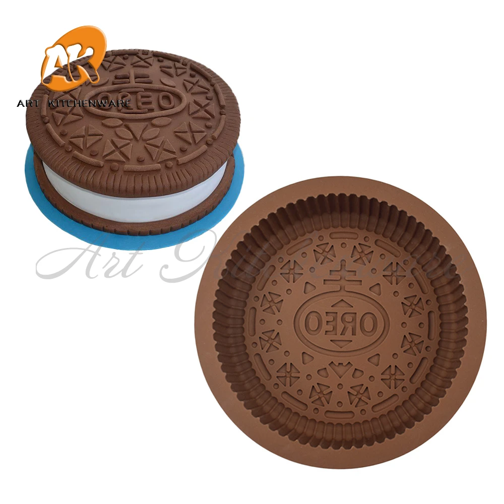 3D OREO Cookies Design Silicone Mold DIY Fondant Chocolate Mould Handmade Clay Model Cake Decorating Tools Baking Accessories