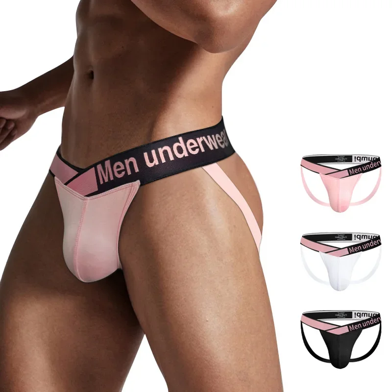 Men Thongs Sexy Panties Gay Bikini Jockstrap Mens Bikini Underwear Thong G Strings Sexys Homem Lingerie Sissy Man Underwear