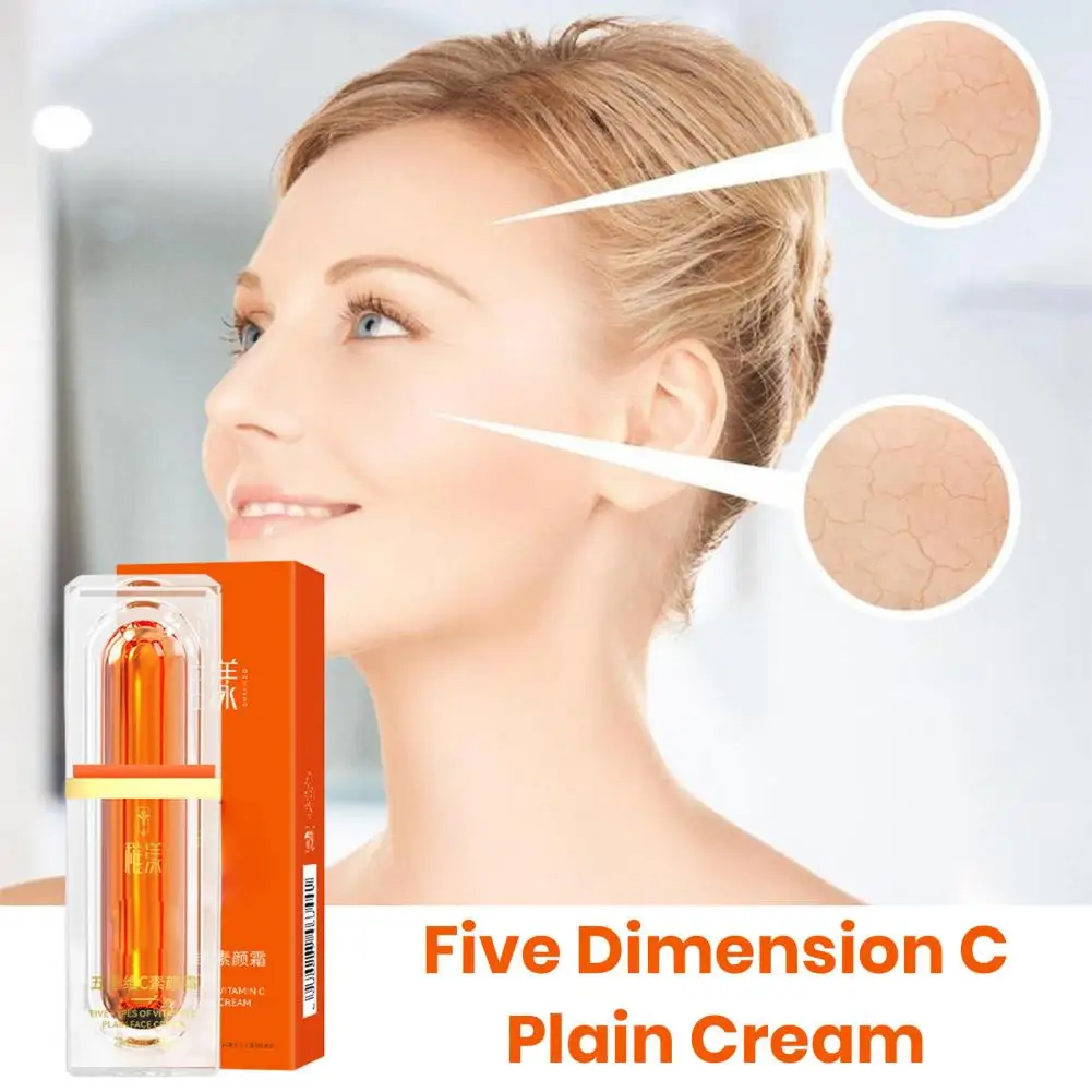 Creme corretivo de vitamina C para estudantes, maquiagem facial lisa, creme de isolamento seguro e suave, trabalhadores de escritório, leve