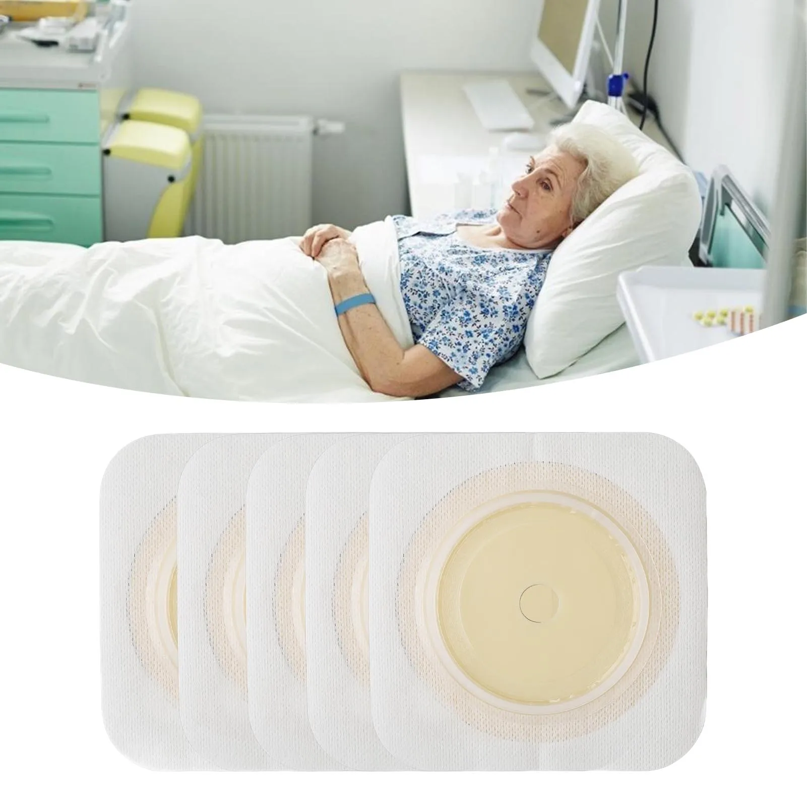 

Ostomy Barrier Rings Disposable Leakage Proof Colostomy Chassis Ostomy Supplies Barrier Ring 5pcs Ostomy Supplies Barrier Ring