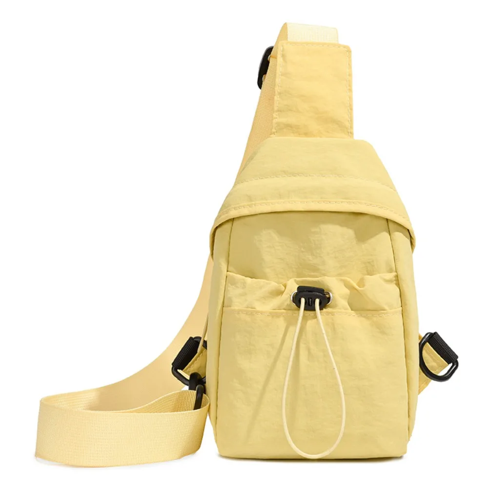

Sports Chest Bag Nylon Women's Breast Bag Crossbody Solid Color Mobile Phone Bag Lightweight Portable Shoulder Bag Mobile Phone