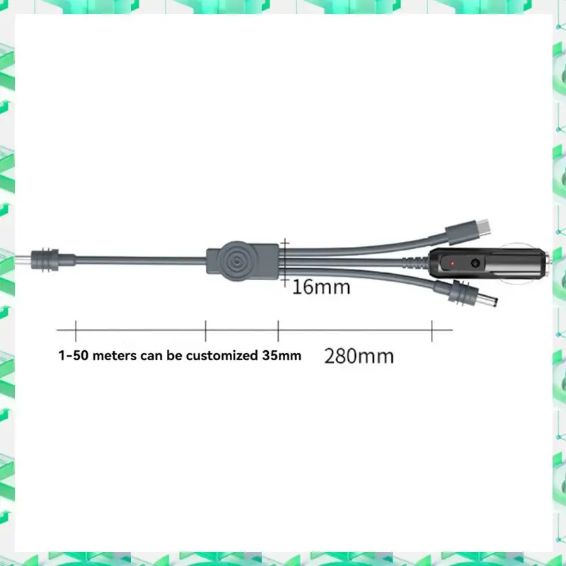 3C Electron Car Charger Typec Cable Starlink Mini Power Cable High And Low Temperature Resistant DC Typec Power Cord To Cigarett
