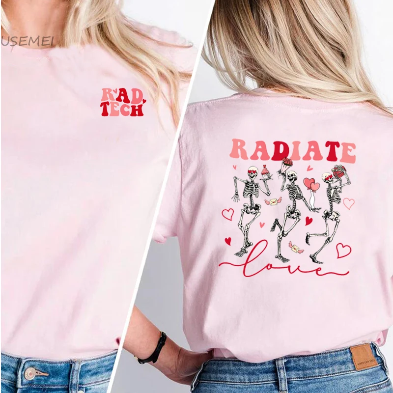 バレンタインデーx rayテクノロジーTシャツ,男性用半袖カジュアルTシャツ