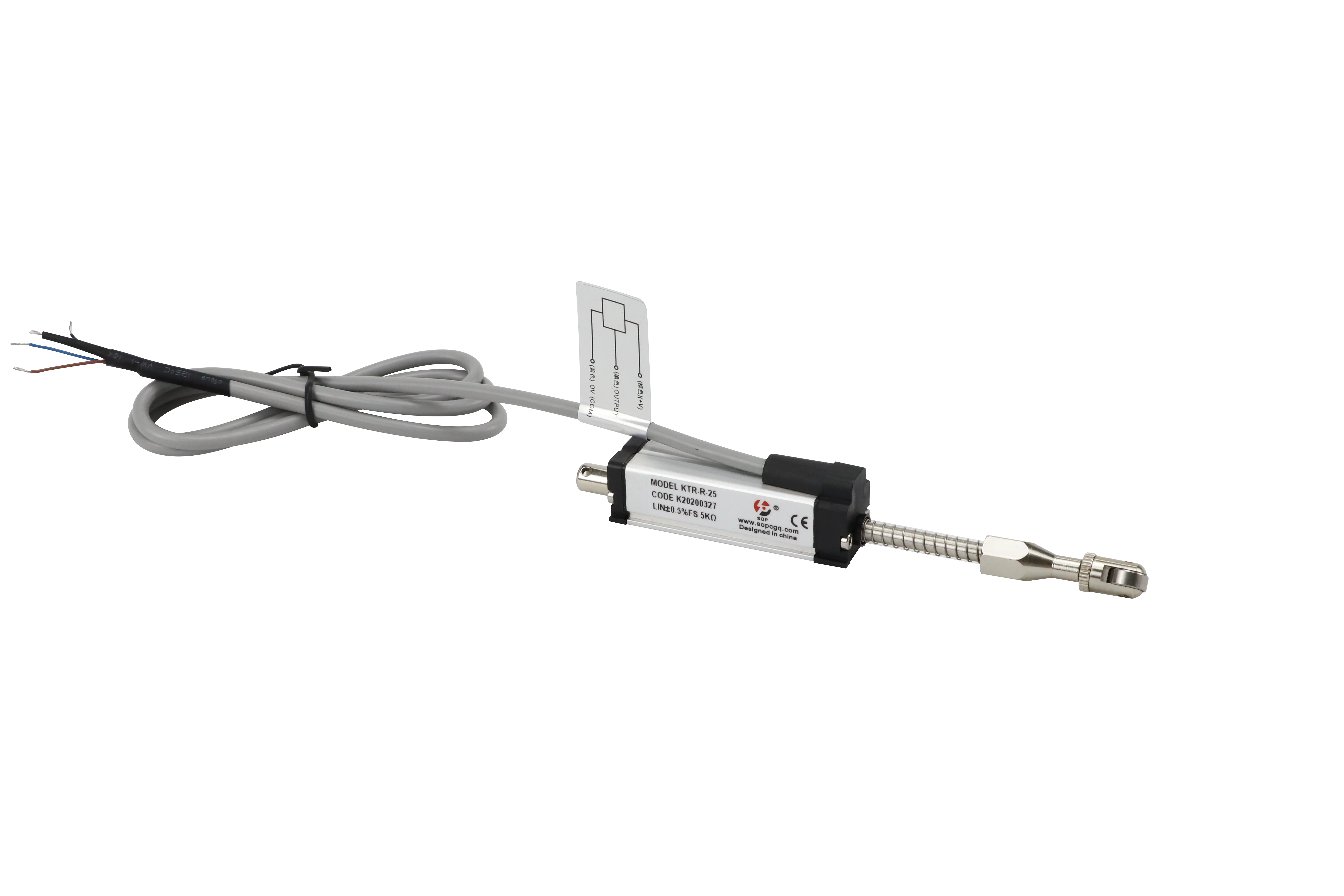 Miniature Self-resetting Linear Displacement Sensor 25mm 50mmm 70mm Industrial Linear Position Sensor Linear Potentiometer