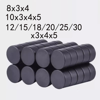 8x3 10x3 12x3 15X3 18x3 20x3 25x3 30x3mm Black Small Round Magnet Fridge Ferrite Magnet  Round Speaker refrigerator magnet