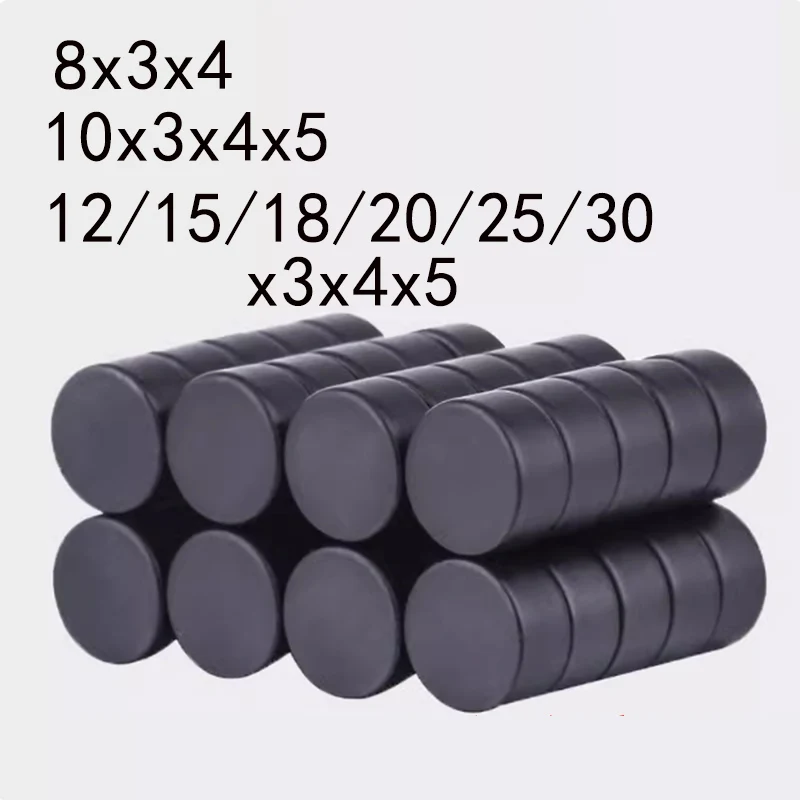 8x3 10x3 12x3 15X3 18x3 20x3 25x3 30x3mm Black Small Round Magnet Fridge Ferrite Magnet  Round Speaker refrigerator magnet