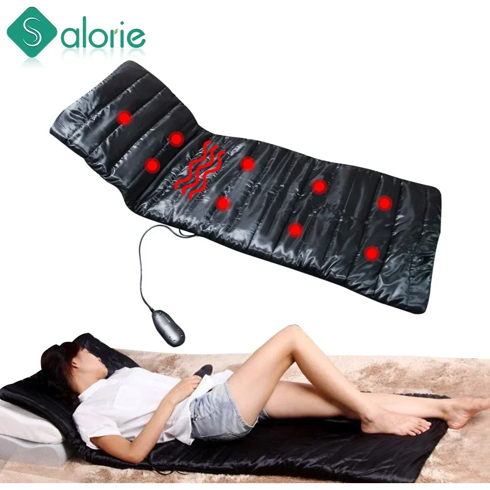 Health Care Electric Massage Mattress Back Neck Waist Body Massager Bed Massage Mat Stress Relief Machine Remote Control