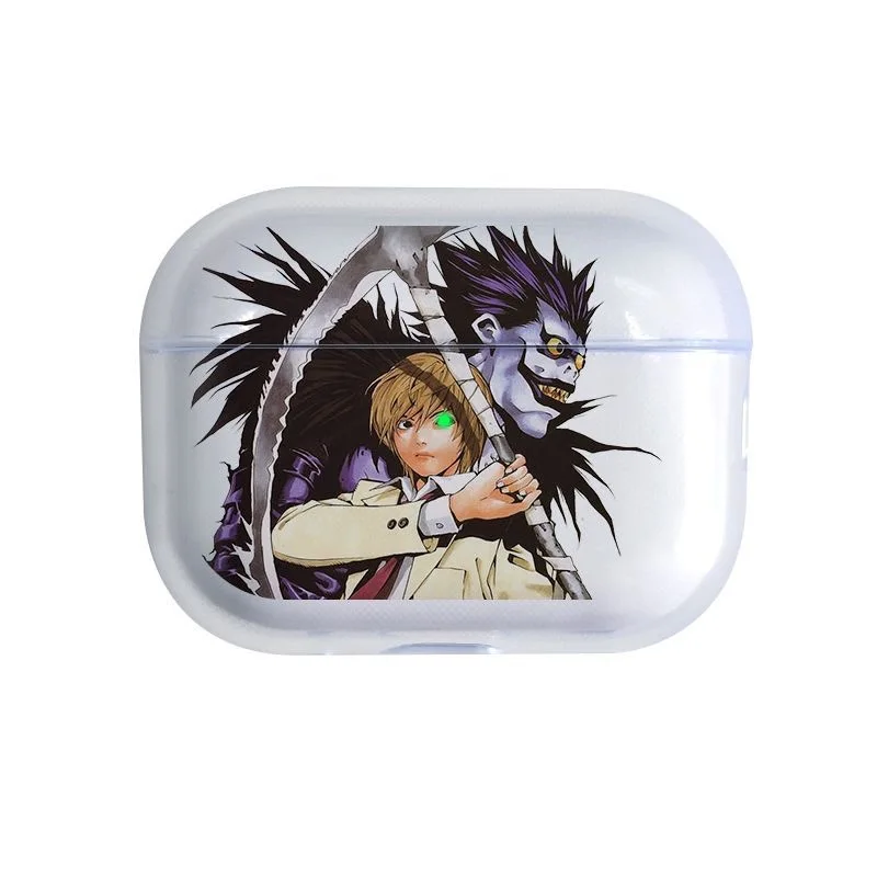 Japanese Anime Death Note Kira Light Earphone Case for Airpods 4 2 3 Pro 1 2 Soft Wirless Bluetooth Headphone Cover Cartoon Case