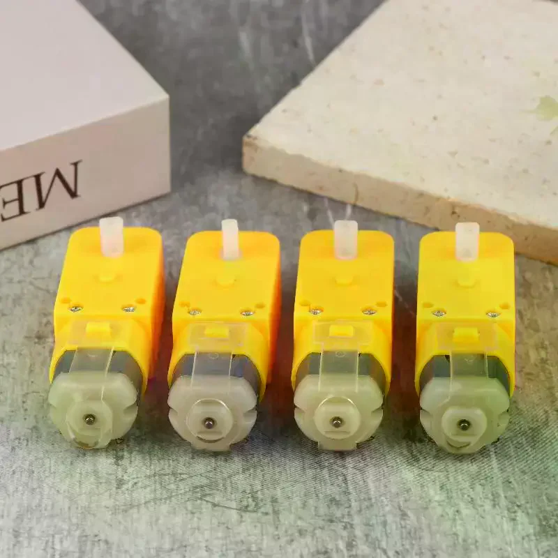 4Pcs Intelligent Car Robot Gear Motor 3V Ratio 1:48 Shaft Gear Motor Double Shaft Geared Motor Gearmotor Easy To Use