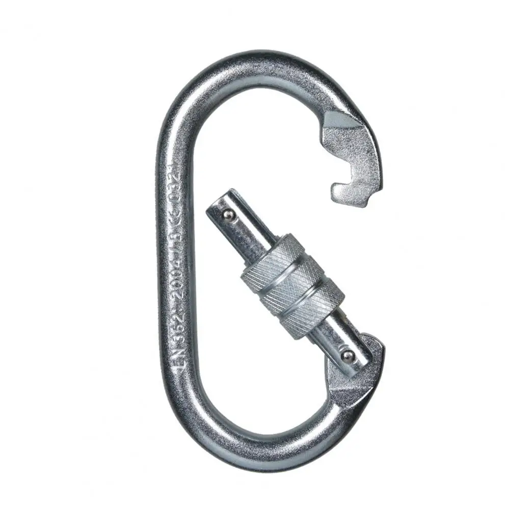 Threaded Lock Carabiner Outdoor Carabiner Heavy Duty Outdoor Climbing Carabiner 25kn Lightweight Screwgate Locking Clip Rock