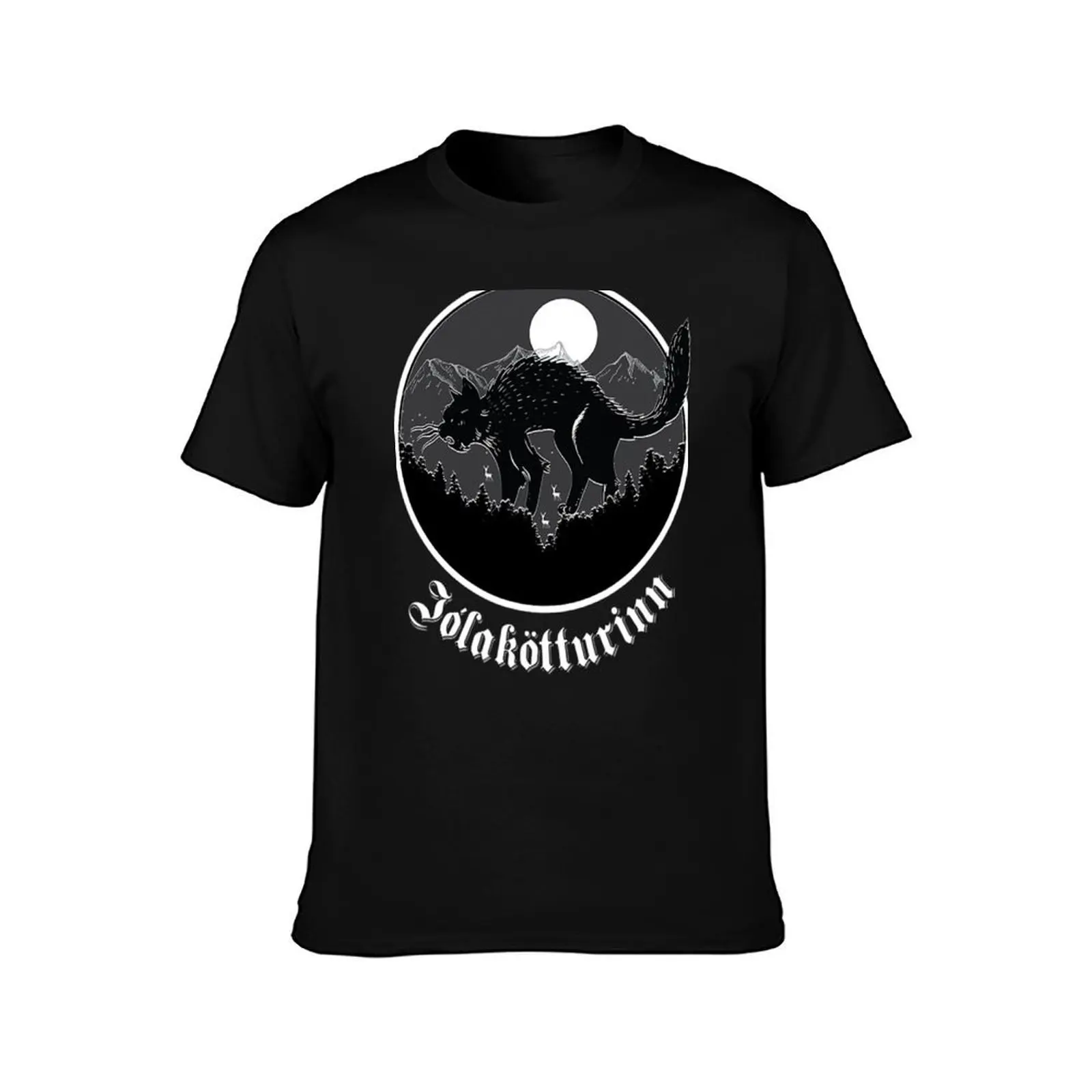 Yule Cat Jolakotturinn Icelandic Folklore Christmas T-Shirt, Summer Casual Cotton Tee, Oversized Streetwear Tops, 100% Cotton